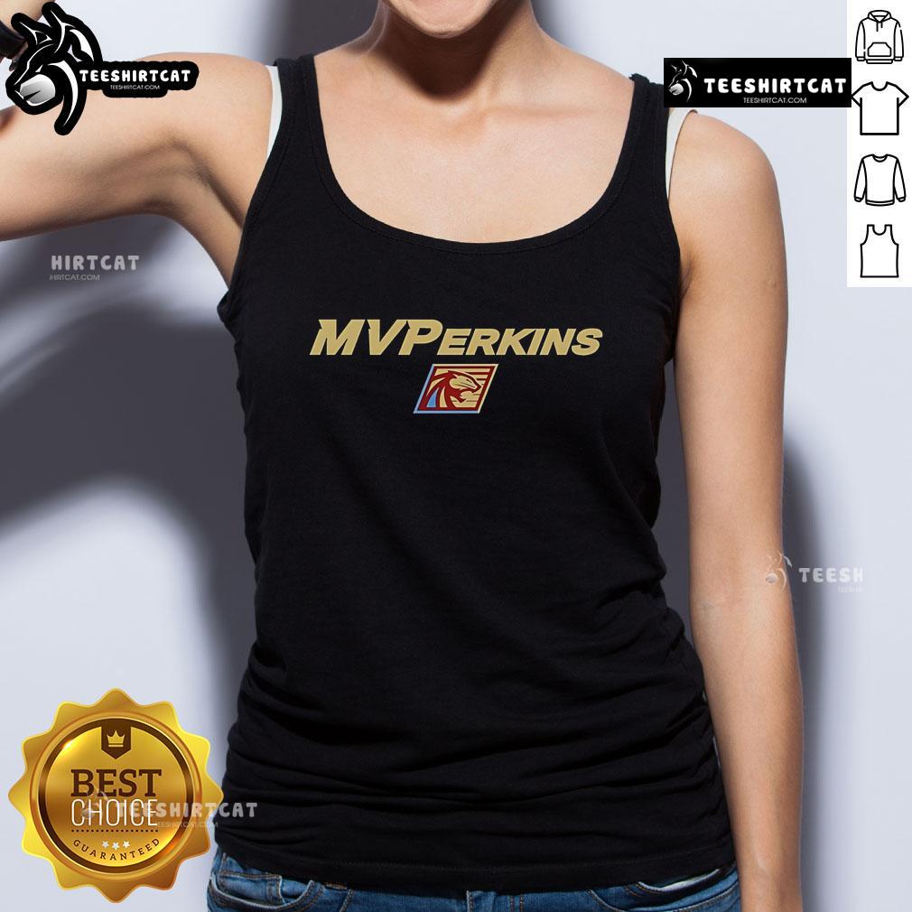 Official Michigan Panthers MVPerkins tank top featuring vibrant team colors and logo for fans and athletes.