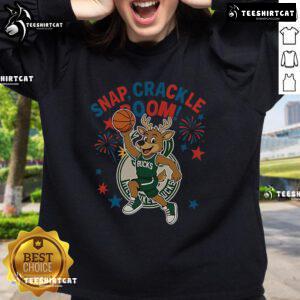 Alt Text: Official Milwaukee Bucks Snap Crackle Boom sweatshirt for Independence Day, showcasing team pride and festive spirit.