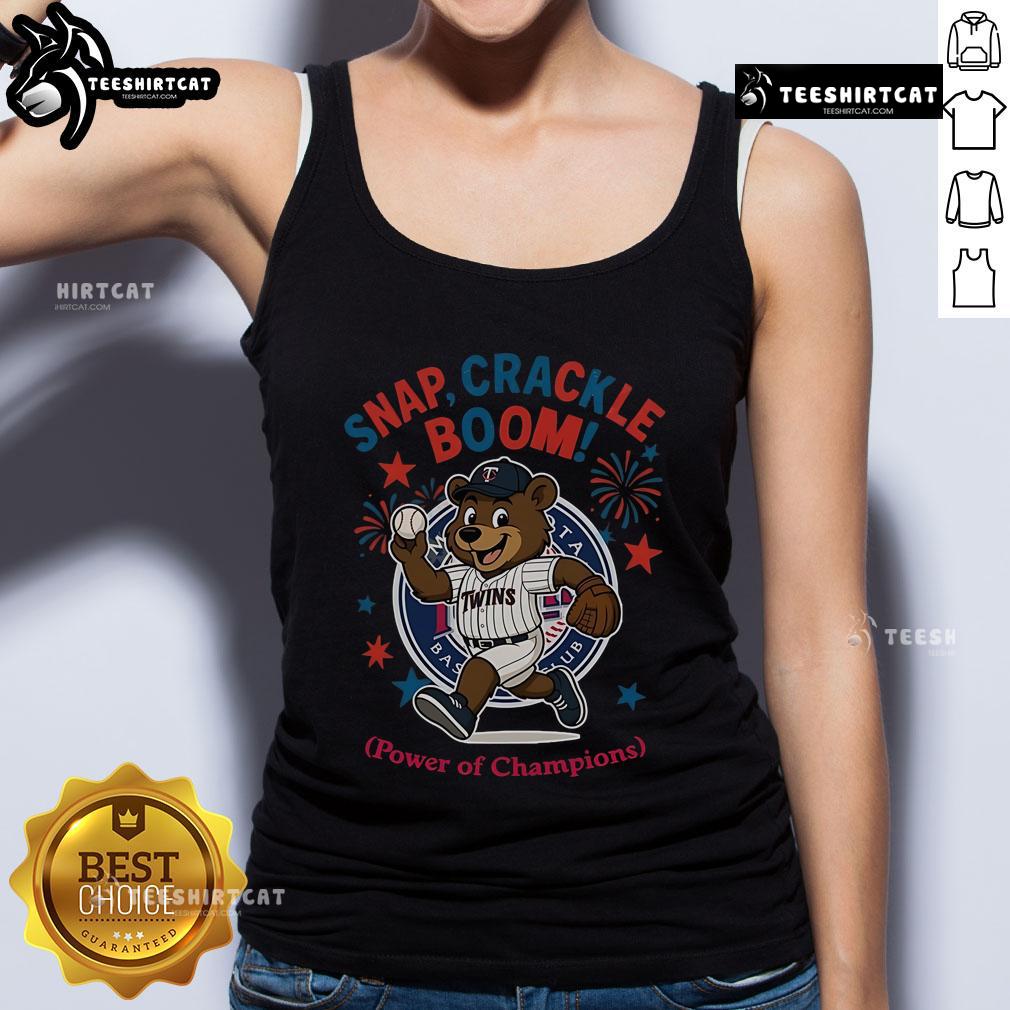 Official Minnesota Twins Snap Crackle Boom Independence Day tank top showcasing team spirit and festive design.