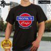 Official Monk's Cafe New York City NY T-Shirt featuring iconic design, perfect for fans of the beloved TV show.