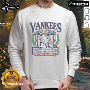 Official New York Yankees Mickey Mantle Awards sweatshirt featuring classic design and team logo.