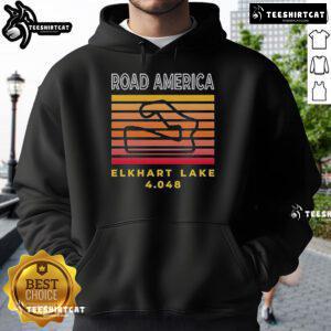 Official Nightfall Road America Elkhart Lake hoodie showcasing a stylish design perfect for motorsport enthusiasts.