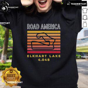 Alt Text: Official Nightfall Road America Elkhart Lake Sweatshirt featuring a stylish design and vibrant colors for motorsport fans.
