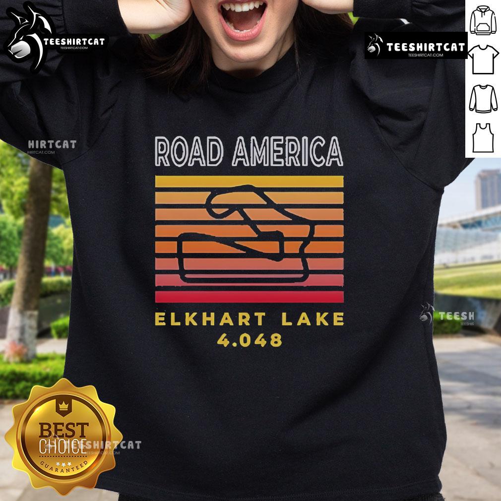 Alt Text: Official Nightfall Road America Elkhart Lake Sweatshirt featuring a stylish design and vibrant colors for motorsport fans.