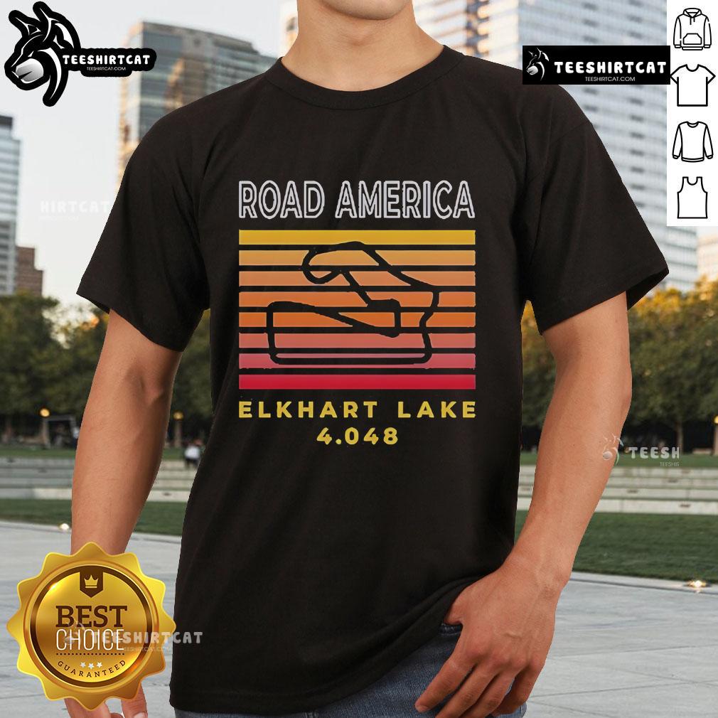 Alt Text: Official Nightfall Road America Elkhart Lake T-Shirt featuring a vibrant design celebrating motorsport events.