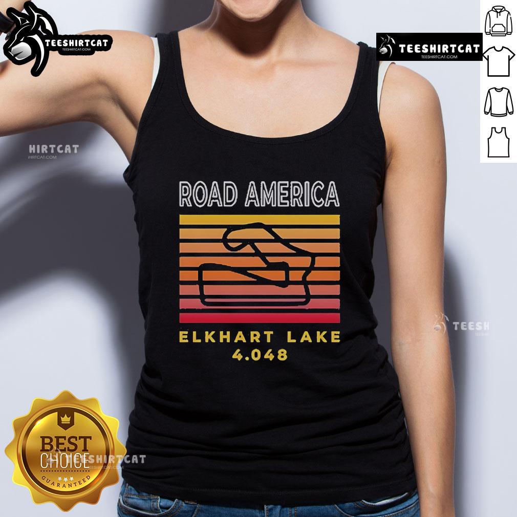 Official Nightfall Road America Elkhart Lake tank top featuring vibrant design for motorsport enthusiasts.