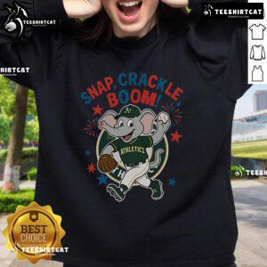Alt Text: Official Oakland Athletics Snap Crackle Boom Independence Day sweatshirt featuring vibrant team colors and champion design.