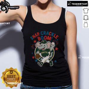 Official Oakland Athletics Independence Day tank top featuring 'Snap Crackle Boom Power of Champions' design.
