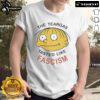 Official Ralph Wiggum 'The Teargas Tastes Like Fascism' T-Shirt featuring bold graphics and vibrant colors, perfect for fans.