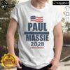 Rand Paul Thomas Massie For President 2028 Ringer T-Shirt featuring a bold design and patriotic colors.