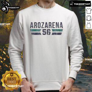Official Randy Arozarena 56 Seattle vintage sweatshirt showcasing retro design and vibrant team colors.