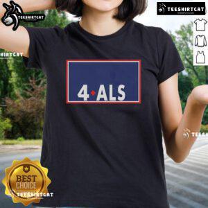 Official Sarah Nauser 4 ALS Ladies Tee featuring a stylish design to support ALS awareness and fundraising.