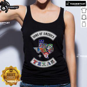 Official Sons of America Texas sports tank top featuring bold design and vibrant colors for fans and athletes.