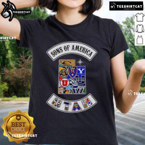 Official Sons of America Utah Sports ladies tee featuring a stylish design perfect for fans and casual wear.