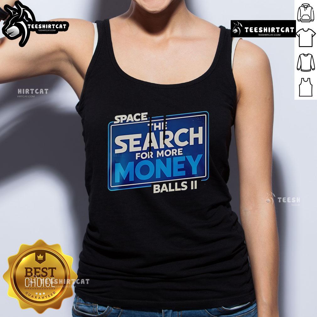 Official Space Balls The Search For More Money tank top featuring classic movie graphics and vibrant colors.