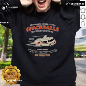 Official Spacecraft Repair Manual sweatshirt featuring Spaceballs Winnebago with wings and 'May The Schwartz Be With You' design.