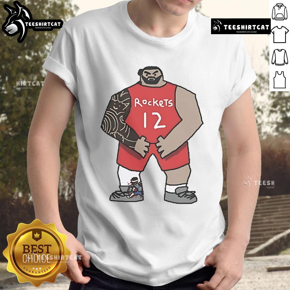 Official Steven Adams Screen Houston Rockets T-Shirt featuring vibrant graphics and team colors, perfect for fans.