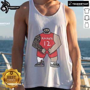 Official Steven Adams Screen Houston Rockets Tank Top featuring vibrant team colors and logo for fans and athletes.