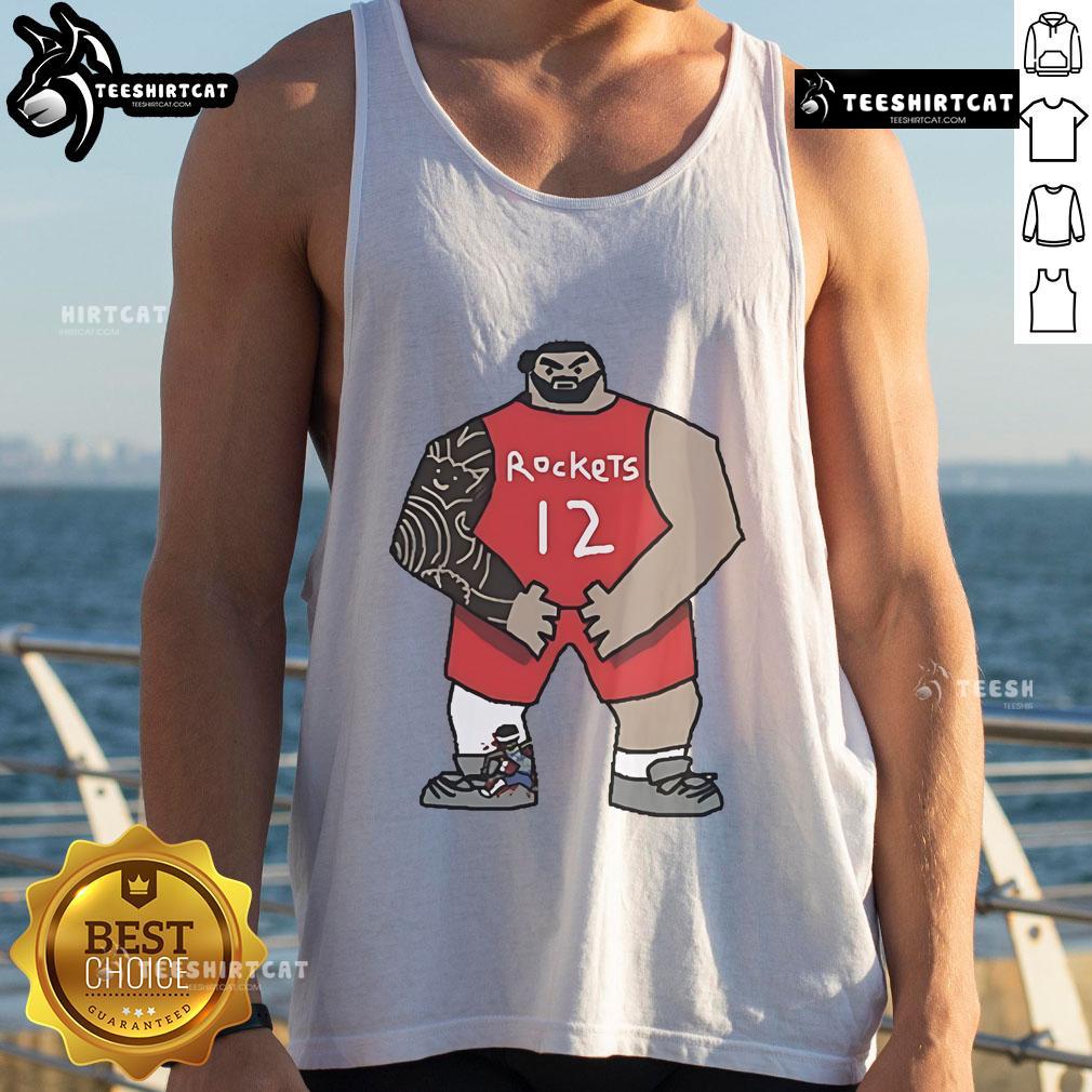 Official Steven Adams Screen Houston Rockets Tank Top featuring vibrant team colors and logo for fans and athletes.