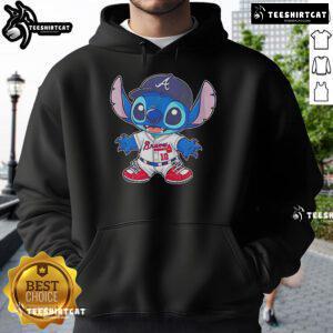 Official Stitch Atlanta Braves Baseball Hoodie in team colors, perfect for showing off your Braves pride at the game.