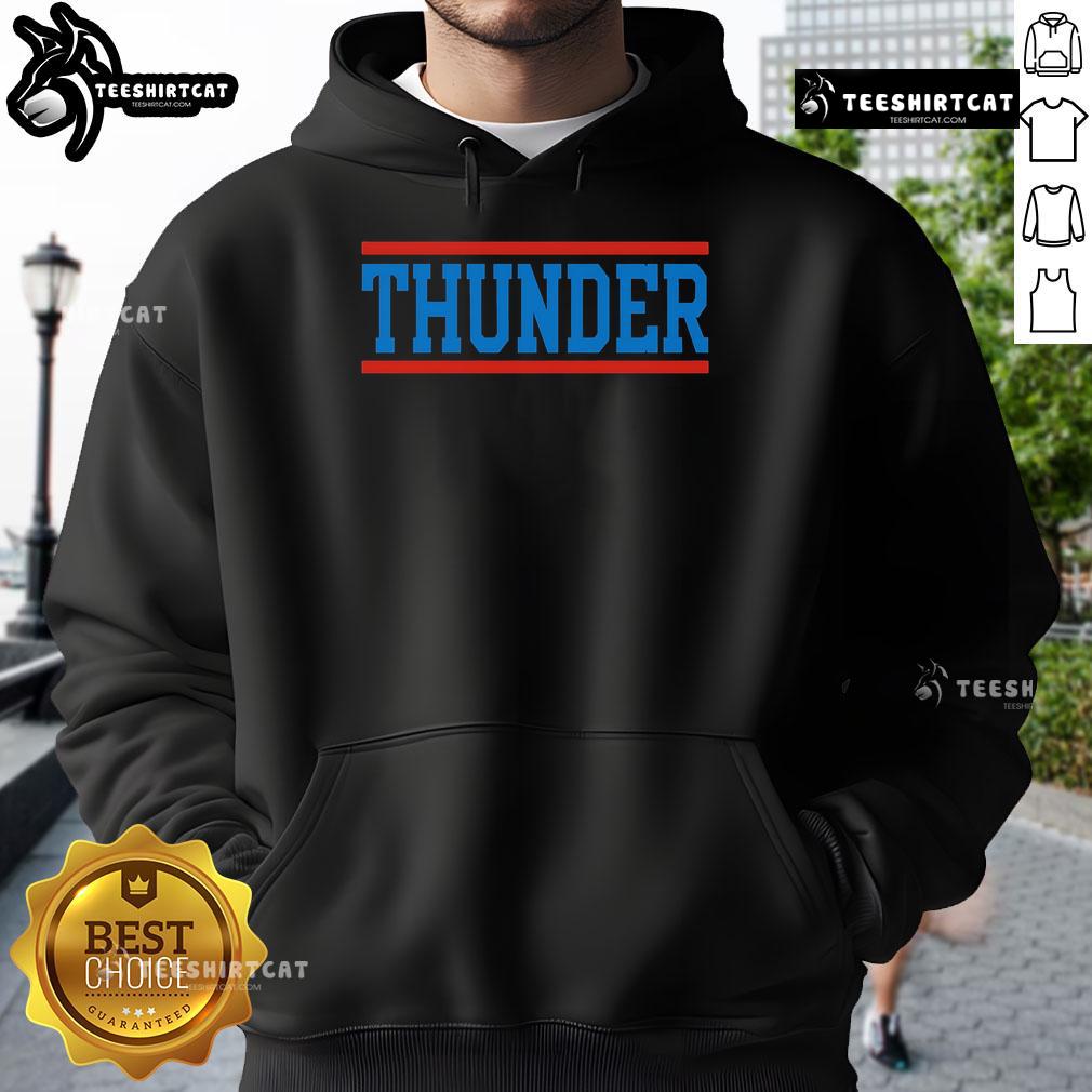 Official Thunder Horizontal Lines Hoodie featuring bold design and vibrant colors for a stylish look.