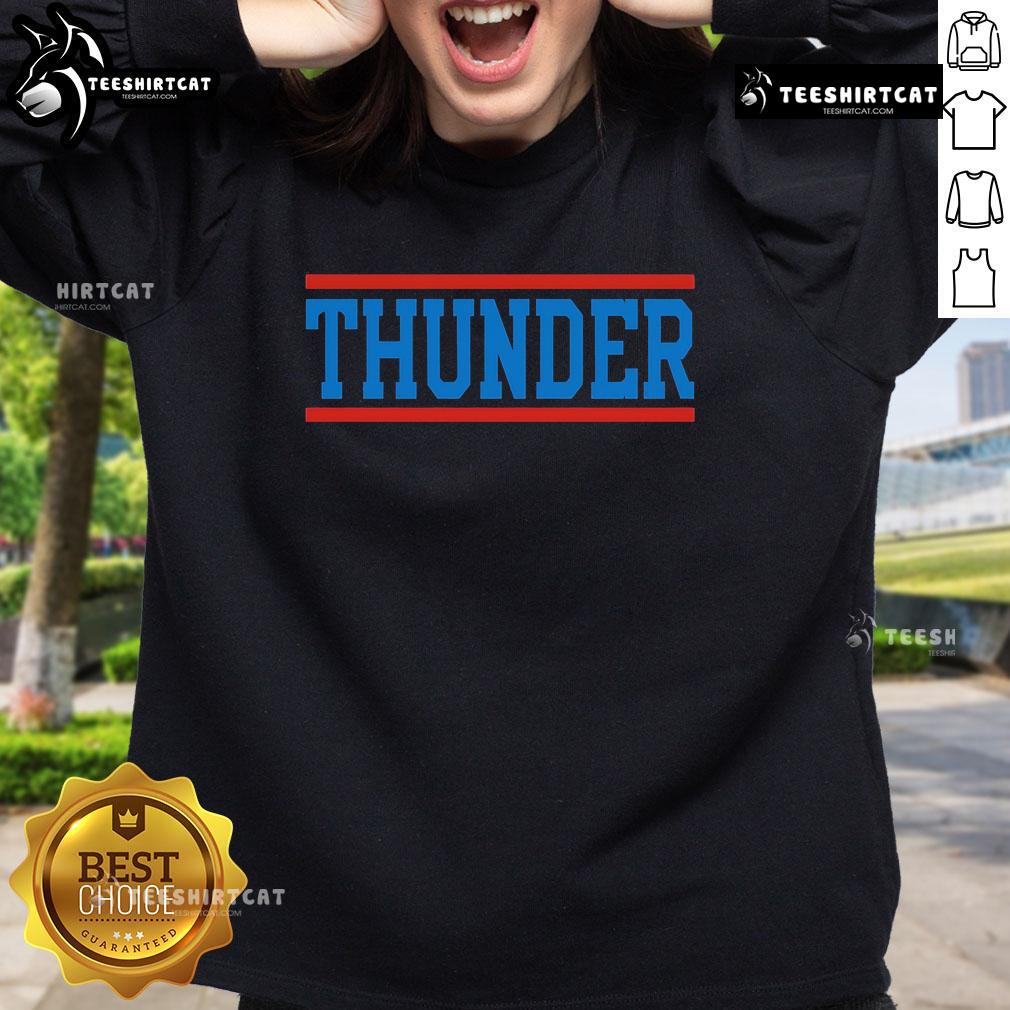 Official Thunder Horizontal Lines Sweatshirt featuring a stylish design with bold horizontal lines in vibrant colors.