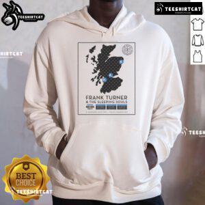 Alt Text: Official Tour 2025 Frank Turner & The Sleeping Souls hoodie featuring bold graphics and a stylish design.
