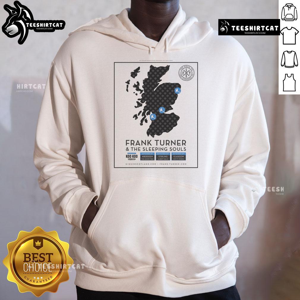 Alt Text: Official Tour 2025 Frank Turner & The Sleeping Souls hoodie featuring bold graphics and a stylish design.