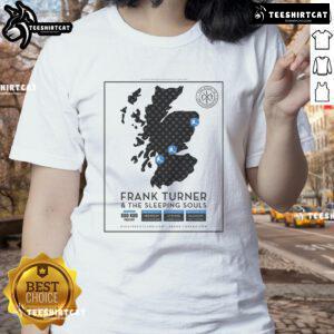 Official Tour 2025 Frank Turner & The Sleeping Souls Ladies Tee featuring vibrant design and comfortable fit.
