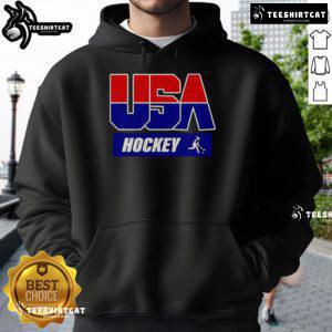 Official USA Hockey hoodie featuring the national team logo, perfect for fans and athletes supporting USA Hockey.
