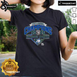 Official Uwharrie Charter Eagles 2025 NCHSAA 1A Baseball Champions Ladies Tee showcasing team pride and championship spirit.