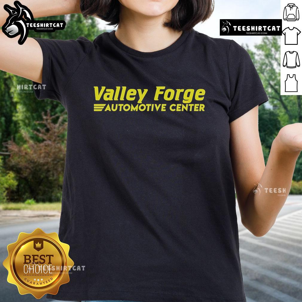Official Valley Forge Automotive Center new ladies tee in vibrant design, perfect for car enthusiasts and casual wear.