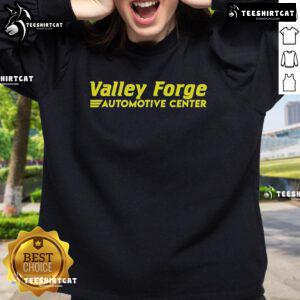 Official Valley Forge Automotive Center sweatshirt featuring logo and modern design, perfect for car enthusiasts.