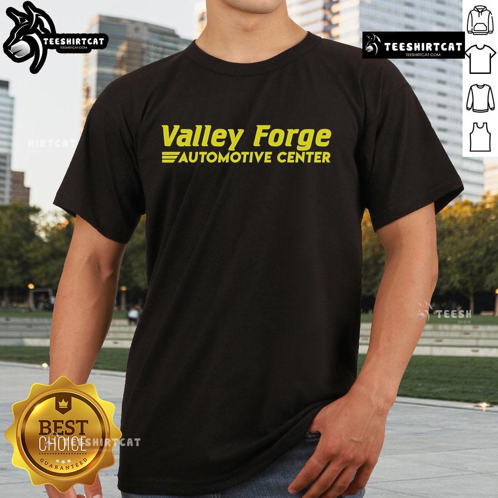 Alt Text: Official Valley Forge Automotive Center New T-Shirt featuring logo and design for car enthusiasts and fans.