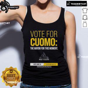 Vote for Cuomo tank top: stylish apparel supporting Cuomo for mayor, perfect for rallies and political events.