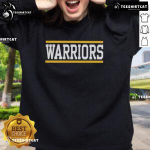 Official Warriors Horizontal Lines Sweatshirt featuring a stylish design with bold team colors and logo, perfect for fans.