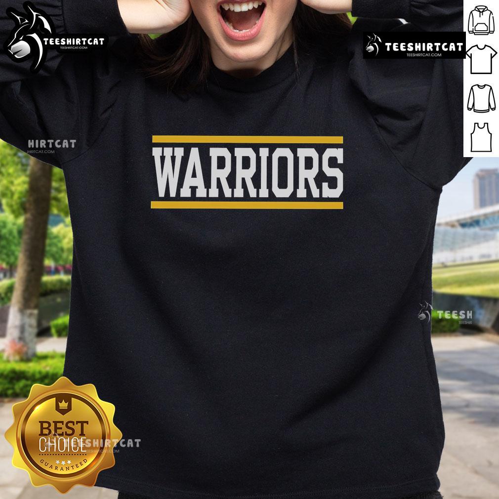 Official Warriors Horizontal Lines Sweatshirt featuring a stylish design with bold team colors and logo, perfect for fans.