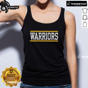 Official Warriors Horizontal Lines Tank Top featuring a stylish design, perfect for fans and summer wear.