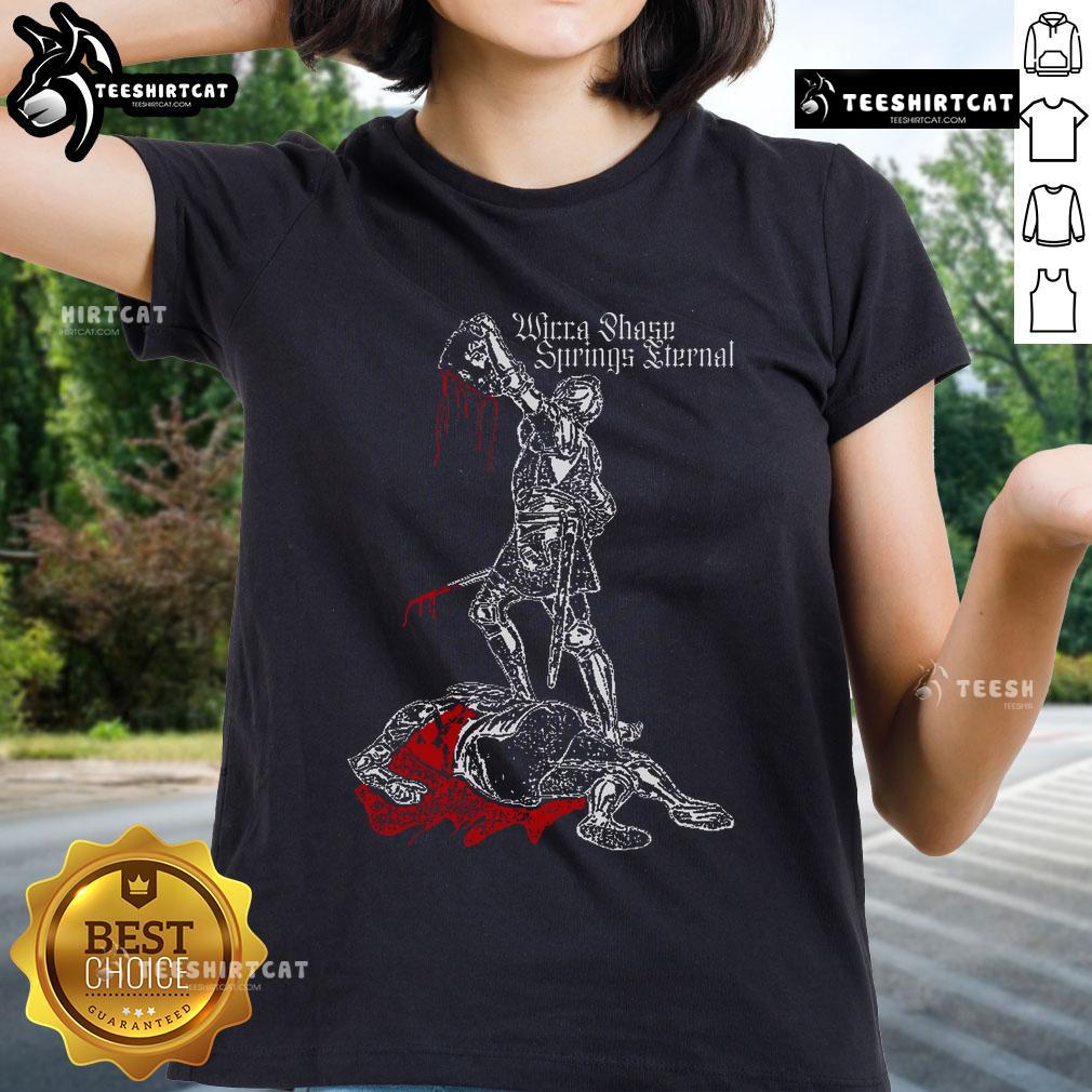 Official Wicca Phase Springs Eternal Darkest Victory ladies tee featuring a stylish graphic design and soft fabric.
