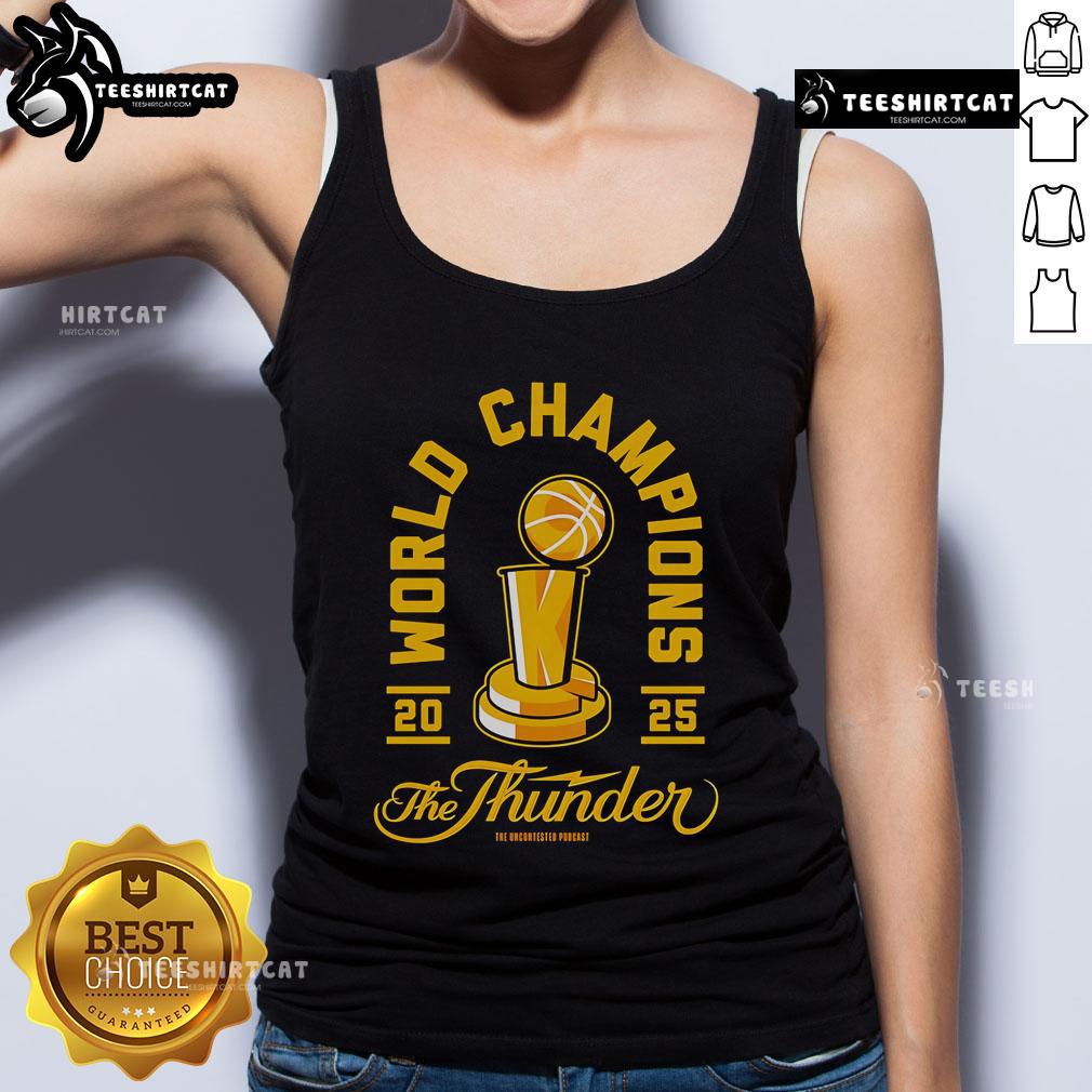 Official World Champions 2025 Thunder Tank Top featuring bold design and vibrant colors, perfect for fans and athletes.