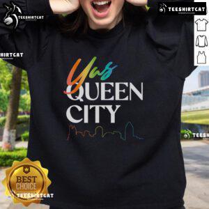 Official Yas Queen City Sweatshirt in vibrant colors, showcasing a stylish design perfect for urban fashion lovers.
