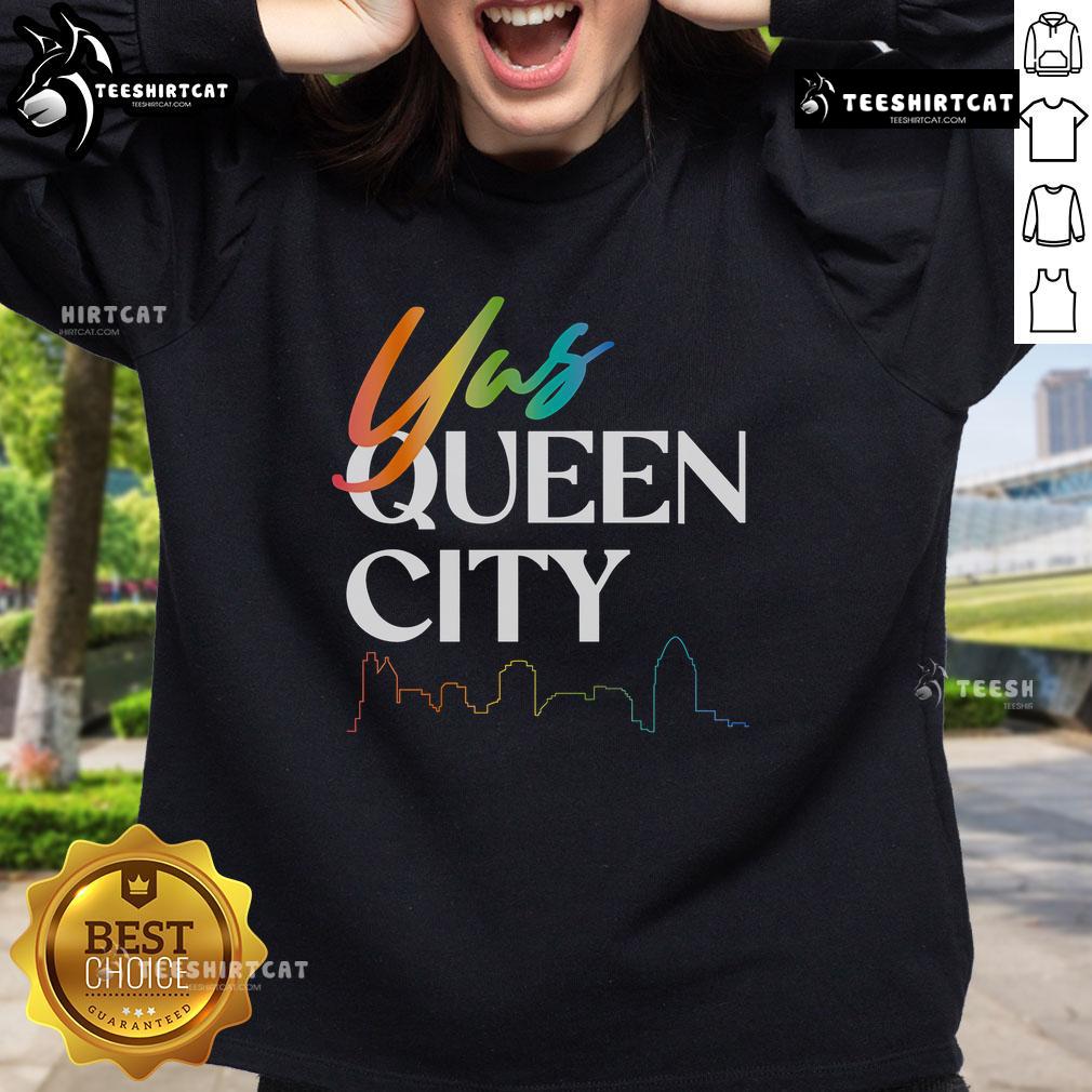 Official Yas Queen City Sweatshirt in vibrant colors, showcasing a stylish design perfect for urban fashion lovers.
