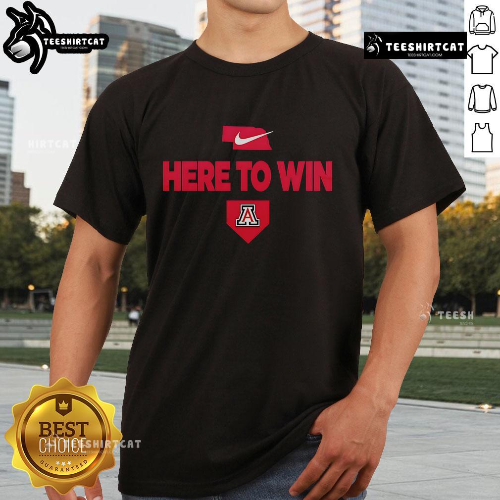 Original 2025 Here To Win Arizona Baseball T-Shirt featuring bold graphics and comfortable fabric for fans and players.