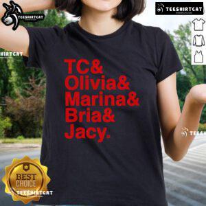 Alt Text: Original Connecticut WBB Ampersand Stars 2025 Ladies Tee featuring stylish design and comfortable fit.
