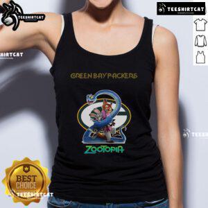 Original Green Bay Packers Zootopia 2 tank top featuring vibrant graphics and a sporty design for fans.
