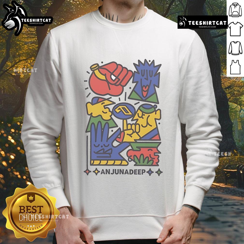 Premium Anjunadeep X Yay Abe sweatshirt featuring a stylish design and comfortable fit, perfect for music lovers.