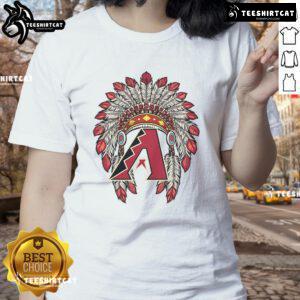 Premium Arizona Diamondbacks Native American Logo Ladies Tee in vibrant colors, perfect for fans and casual wear.