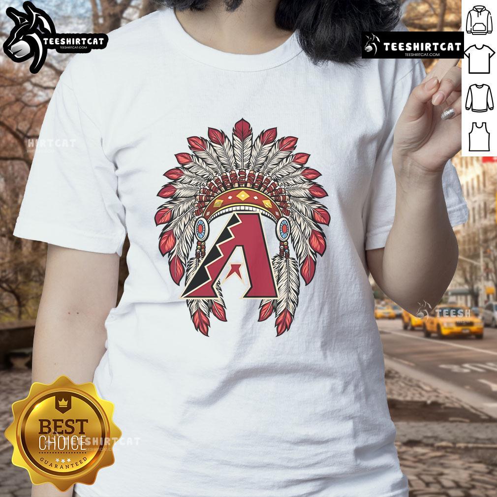 Premium Arizona Diamondbacks Native American Logo Ladies Tee in vibrant colors, perfect for fans and casual wear.