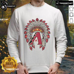 Premium Arizona Diamondbacks Native American logo sweatshirt in navy, featuring a bold team emblem and comfortable fit.