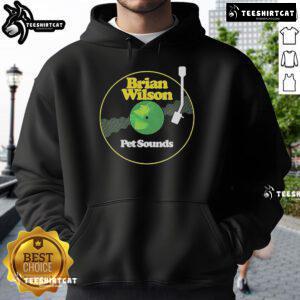 Alt Text: Premium Brian Wilson Pet Sounds LP hoodie featuring vibrant colors and iconic album artwork for music lovers.